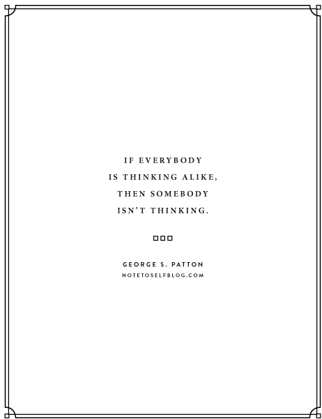 if everybody is thinking alike